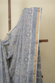 Grey HBP Kota Doria Saree - SRGKDS280