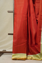 Tomato Red Kanjivaram Silk Saree - SRTRKSS1054