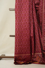 Dark Maroon Rajkot Patola Silk Saree - SRDMRPSS514