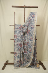 White Kota Doria Saree - SRWKDS273