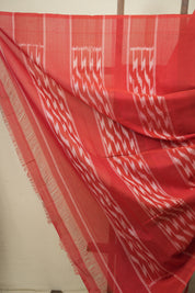 Maroon Pochampalli Cotton Ikat Saree - SRMPCIS757