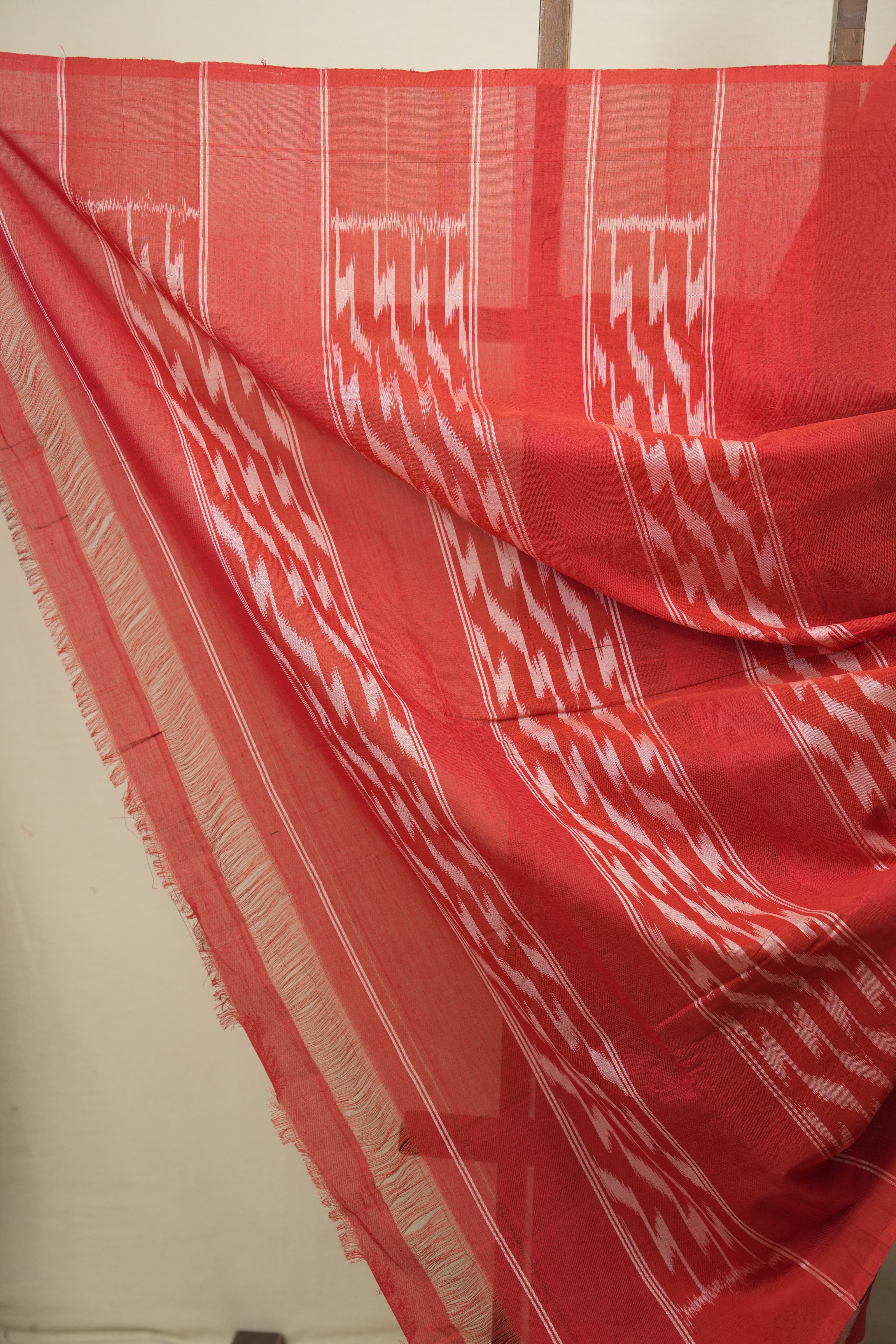Maroon Pochampalli Cotton Ikat Saree - SRMPCIS757