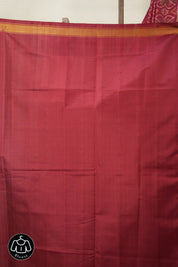 Dark Maroon Rajkot Patola Silk Saree - SRDMRPSS514