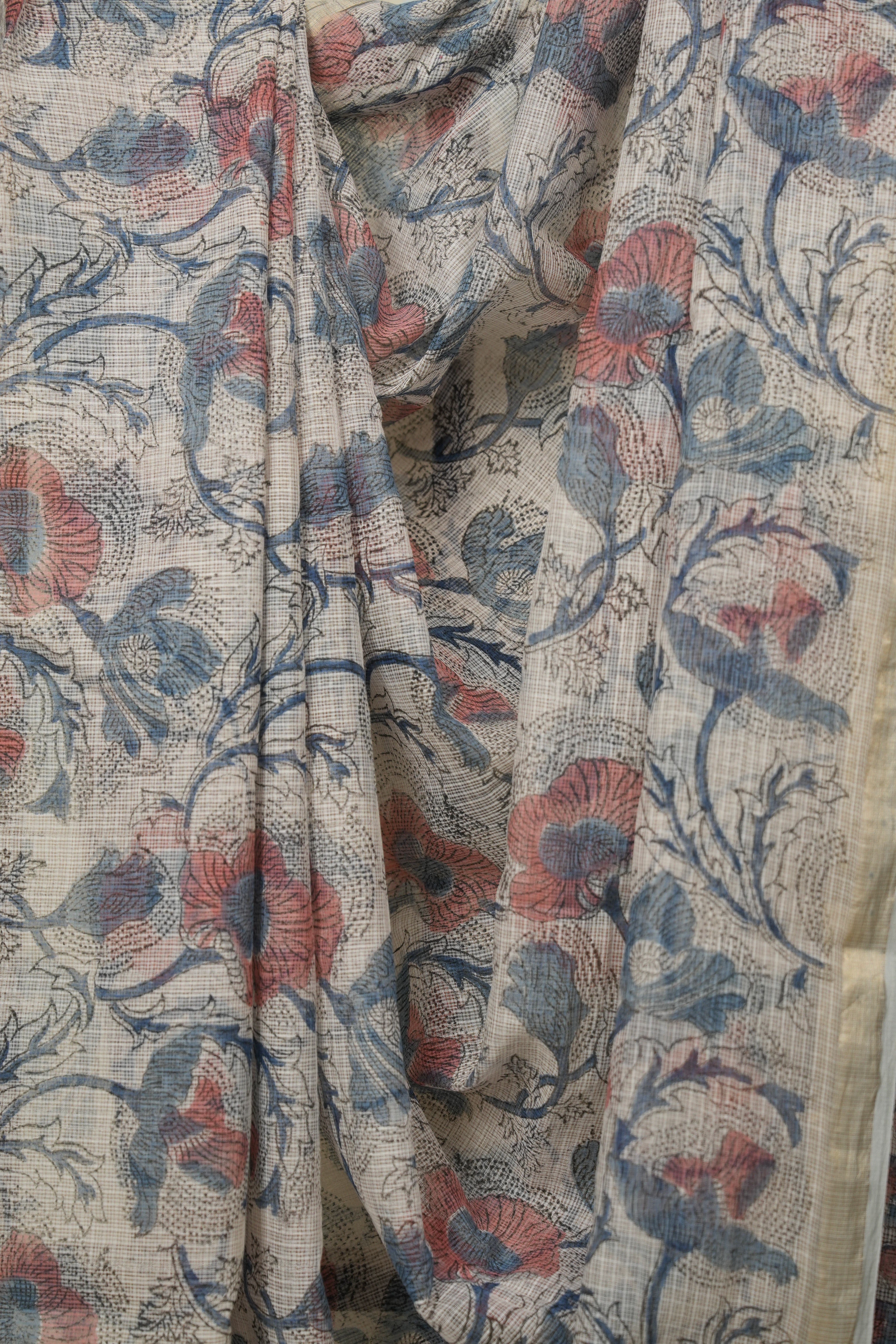 White Kota Doria Saree - SRWKDS273