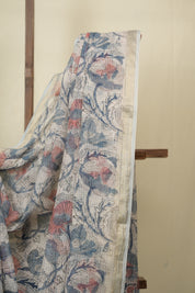 White Kota Doria Saree - SRWKDS273