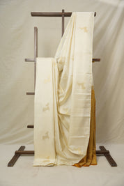 Ivory Kanjivaram Silk Saree - SRIKSS1051