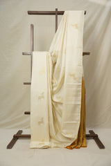 Ivory Kanjivaram Silk Saree - SRIKSS1051