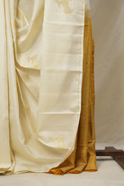 Ivory Kanjivaram Silk Saree - SRIKSS1051