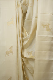 Ivory Kanjivaram Silk Saree - SRIKSS1051