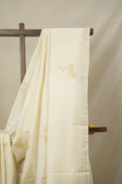 Ivory Kanjivaram Silk Saree - SRIKSS1051