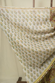 Pista Green Kota Doria Saree - SRPGKDSR272