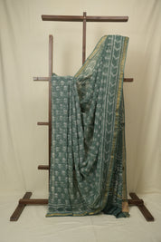 Sage Green kota Doria saree - SRSGKDS270