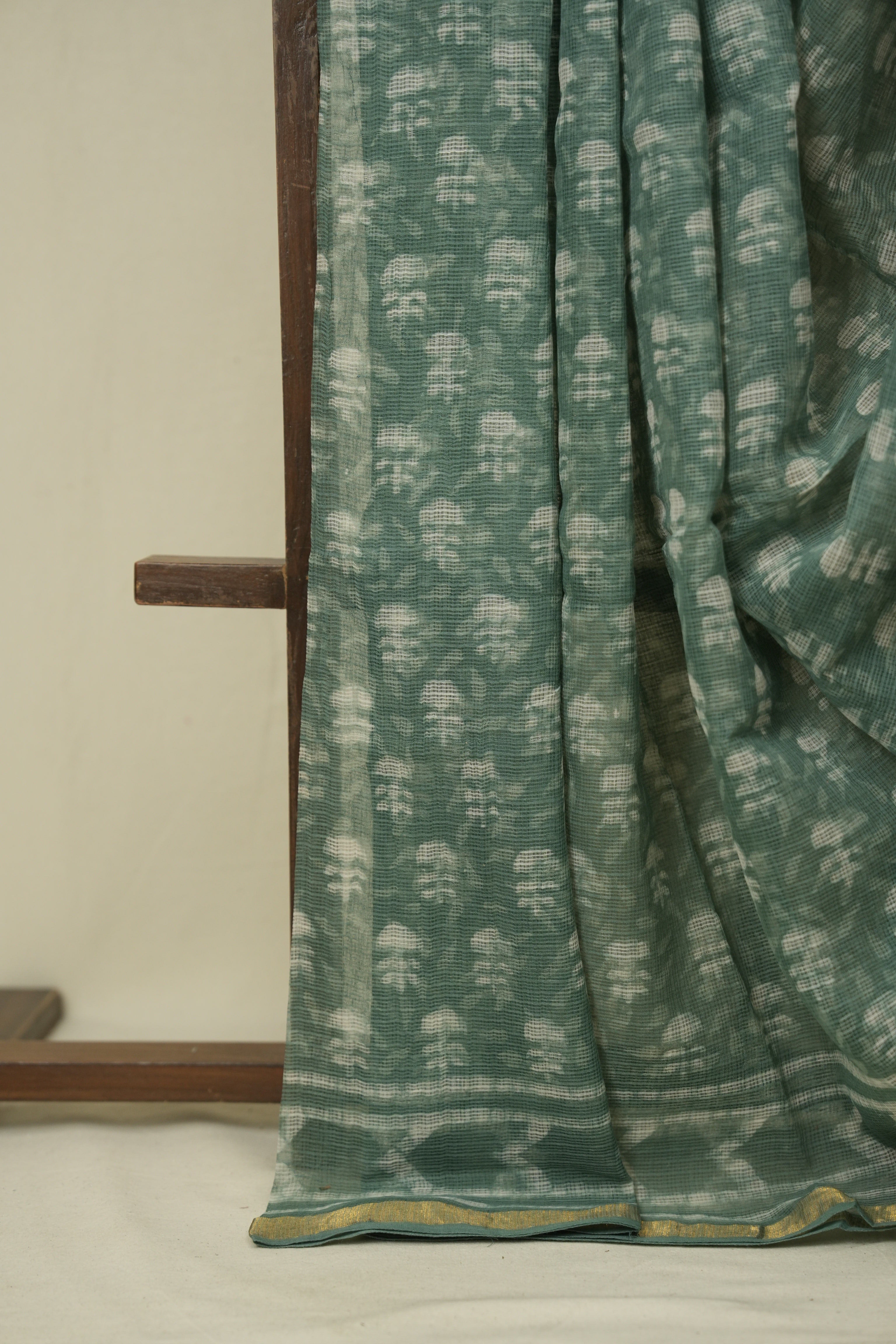 Sage Green kota Doria saree - SRSGKDS270
