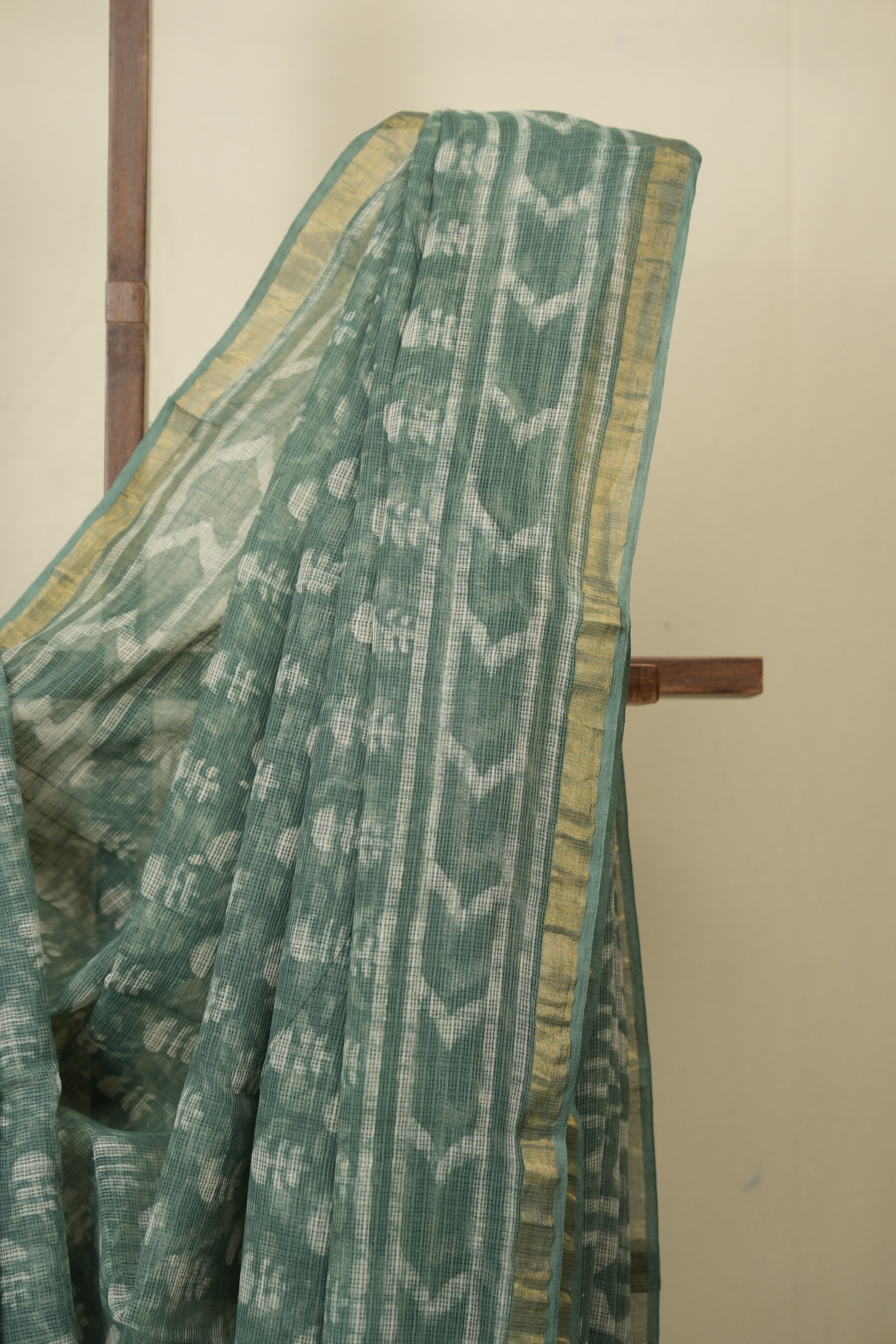 Sage Green kota Doria saree - SRSGKDS270