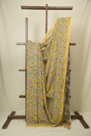 Yellow HBP Kota Doria Saree - SRYKDS290