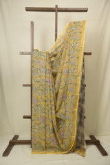 Yellow HBP Kota Doria Saree - SRYKDS290