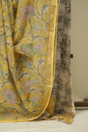 Yellow HBP Kota Doria Saree - SRYKDS290