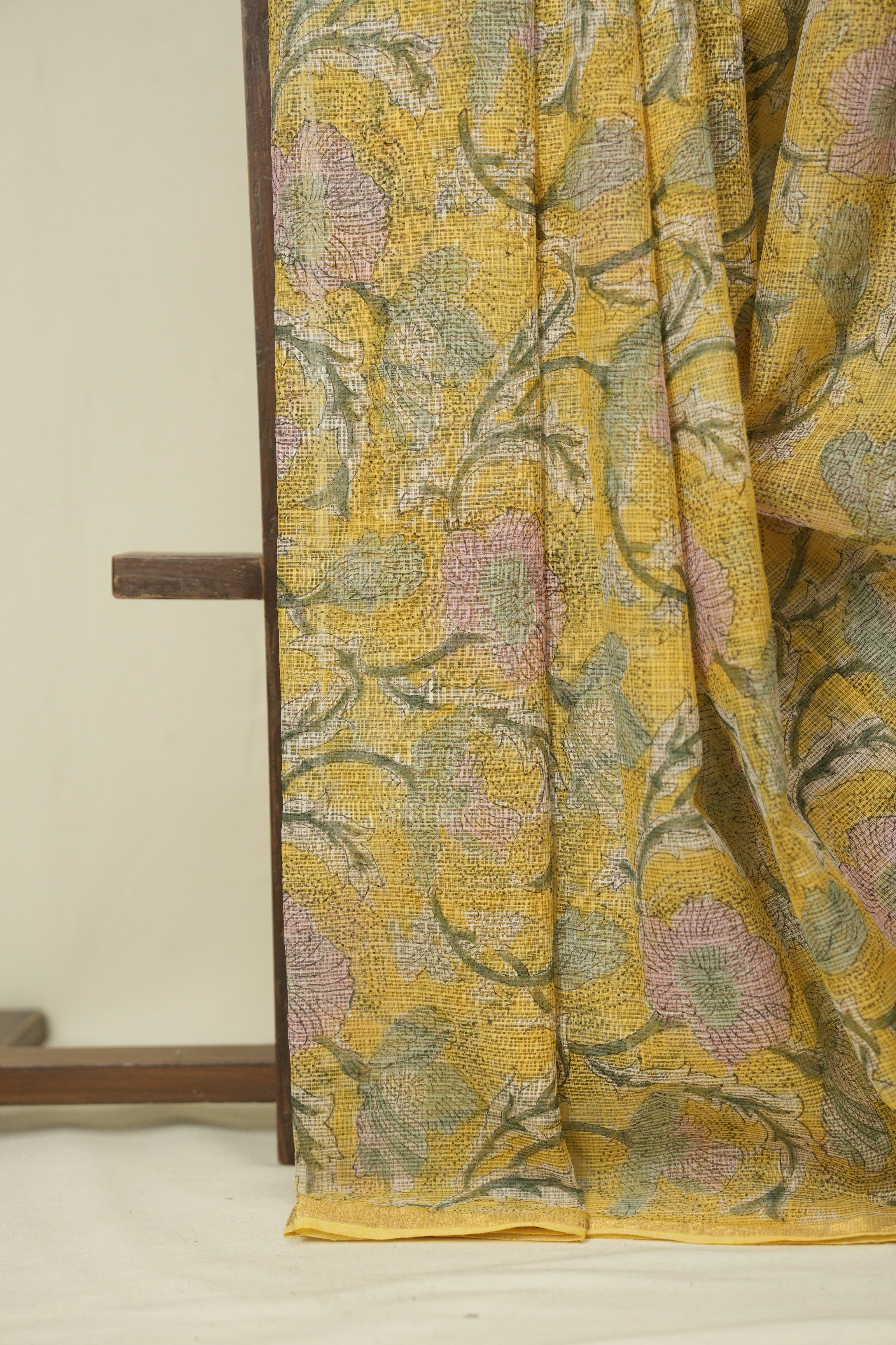 Yellow HBP Kota Doria Saree - SRYKDS290
