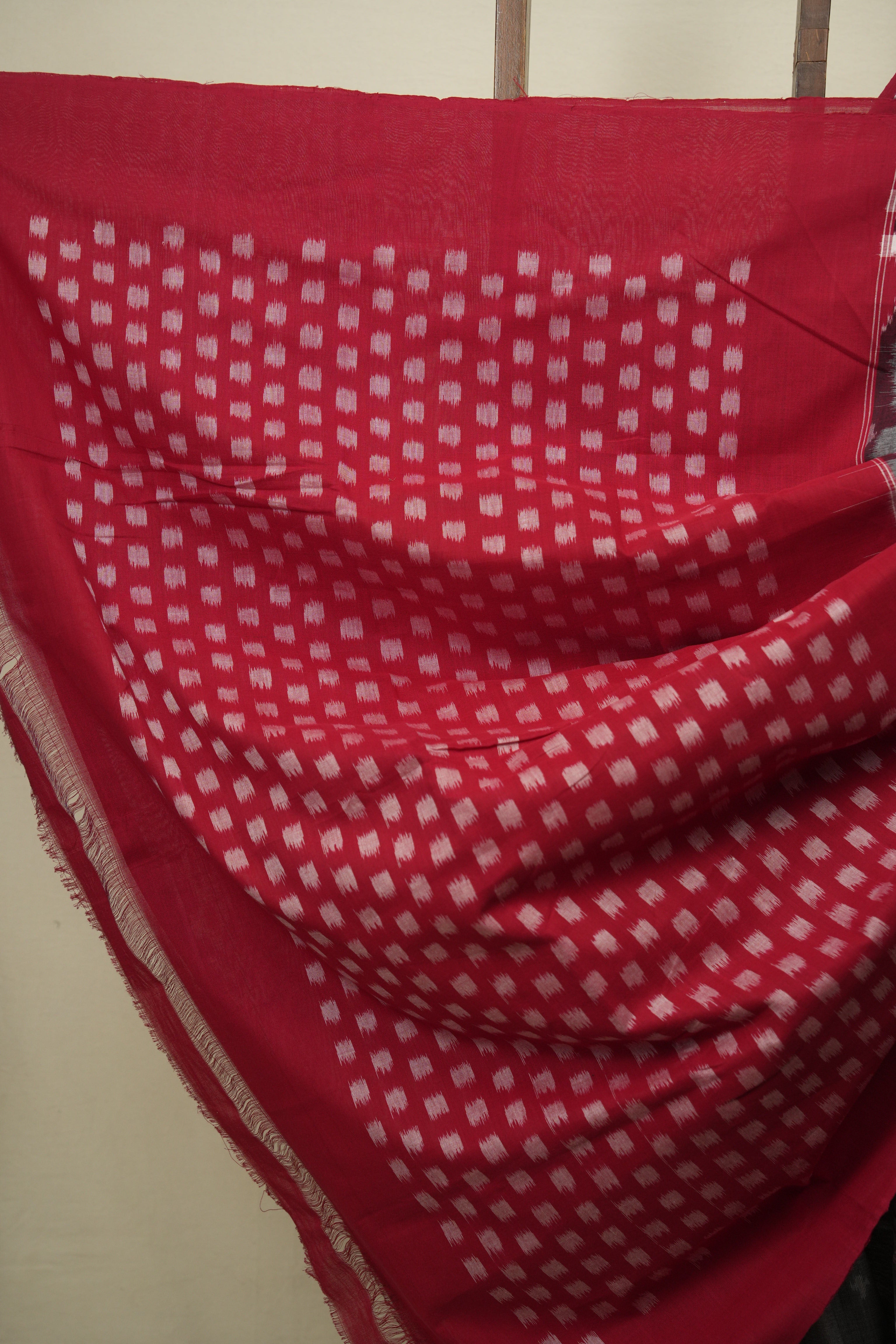 Grey Pochampalli Cotton Ikat Saree - SRGPCIS755