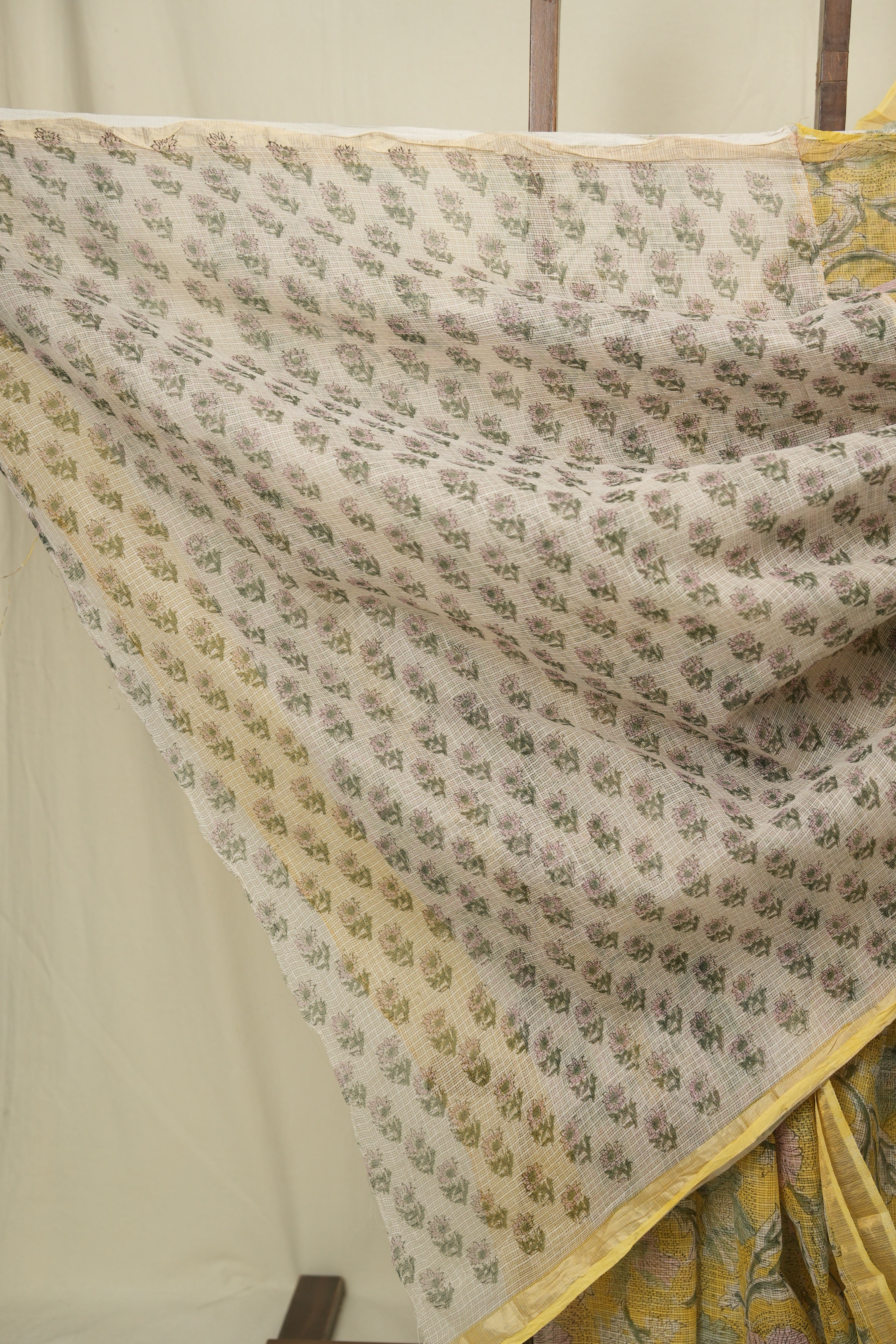 Yellow HBP Kota Doria Saree - SRYKDS290