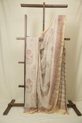 White HBP Kota Doria Saree - SRWKDS289