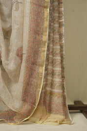 White HBP Kota Doria Saree - SRWKDS289
