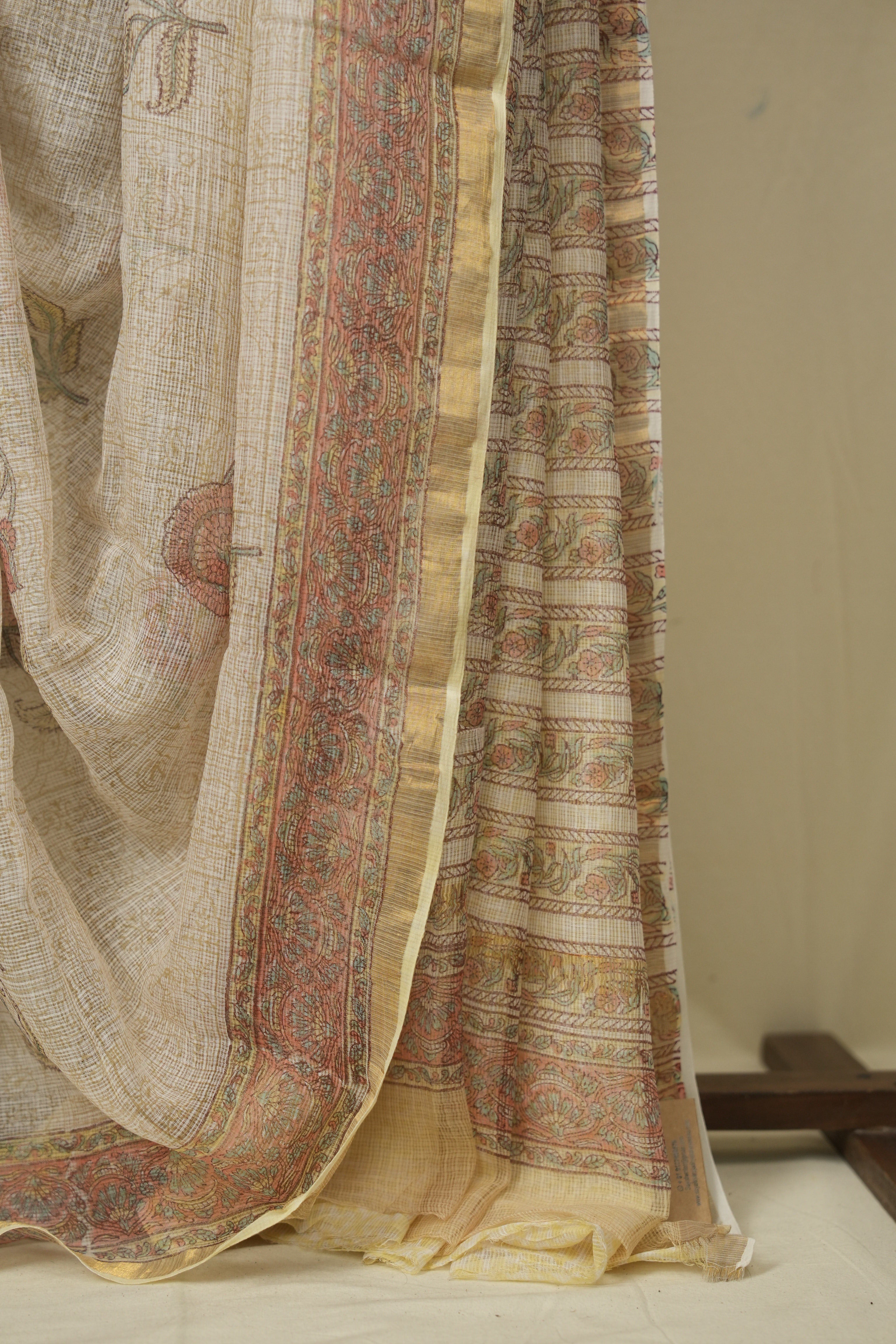 White HBP Kota Doria Saree - SRWKDS289