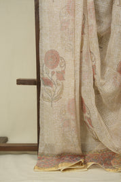 White HBP Kota Doria Saree - SRWKDS289