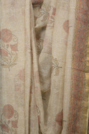 White HBP Kota Doria Saree - SRWKDS289