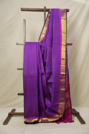 Pink Purple Kanjivaram Silk Saree - SRPPKSS1055