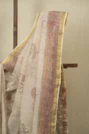 White HBP Kota Doria Saree - SRWKDS289