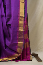 Pink Purple Kanjivaram Silk Saree - SRPPKSS1055