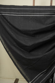 Black Pochampali Cotton Ikat Saree - SRBPCIS724