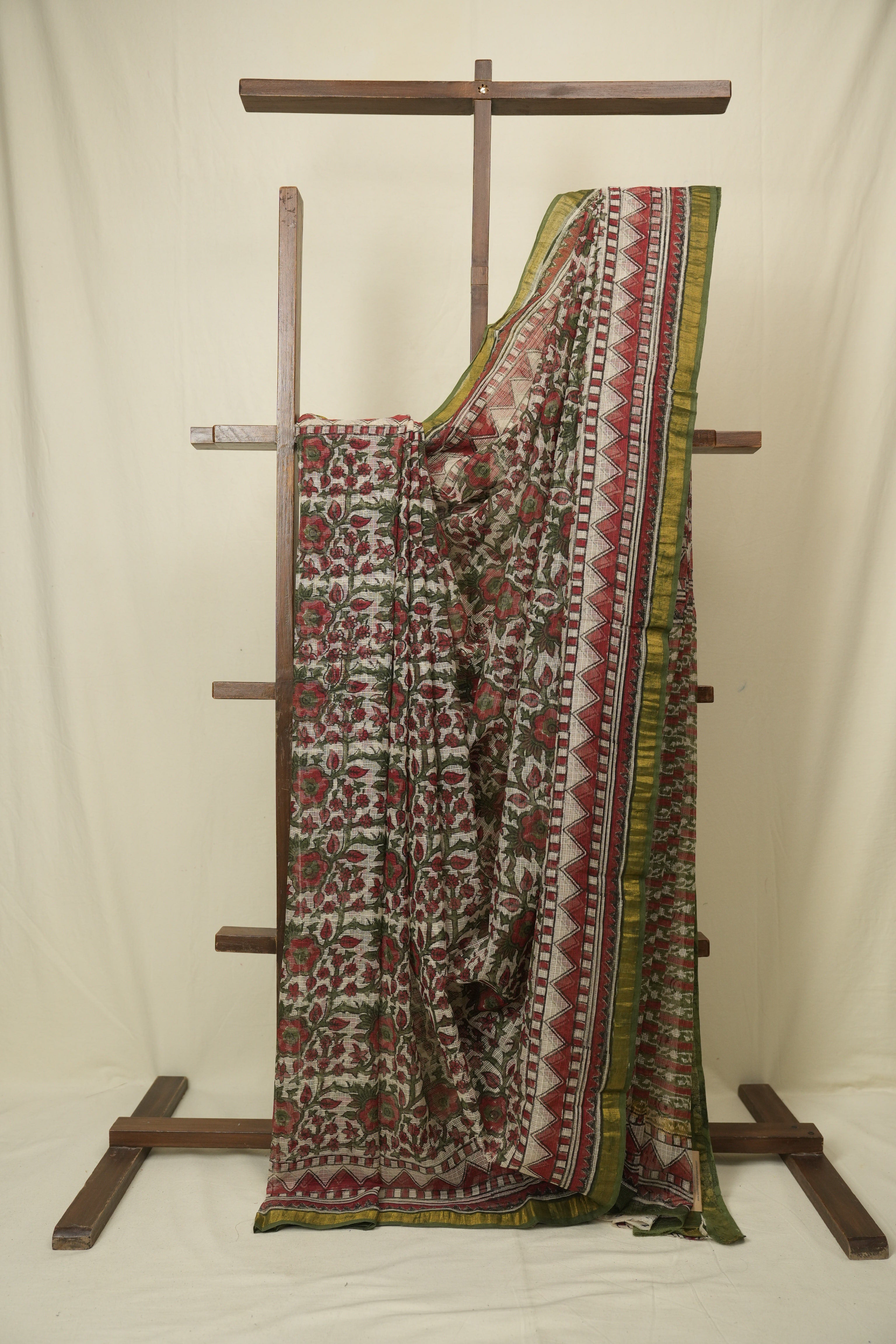 White HBP Kota Doria Saree - SRWKDS291