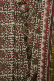 White HBP Kota Doria Saree - SRWKDS291