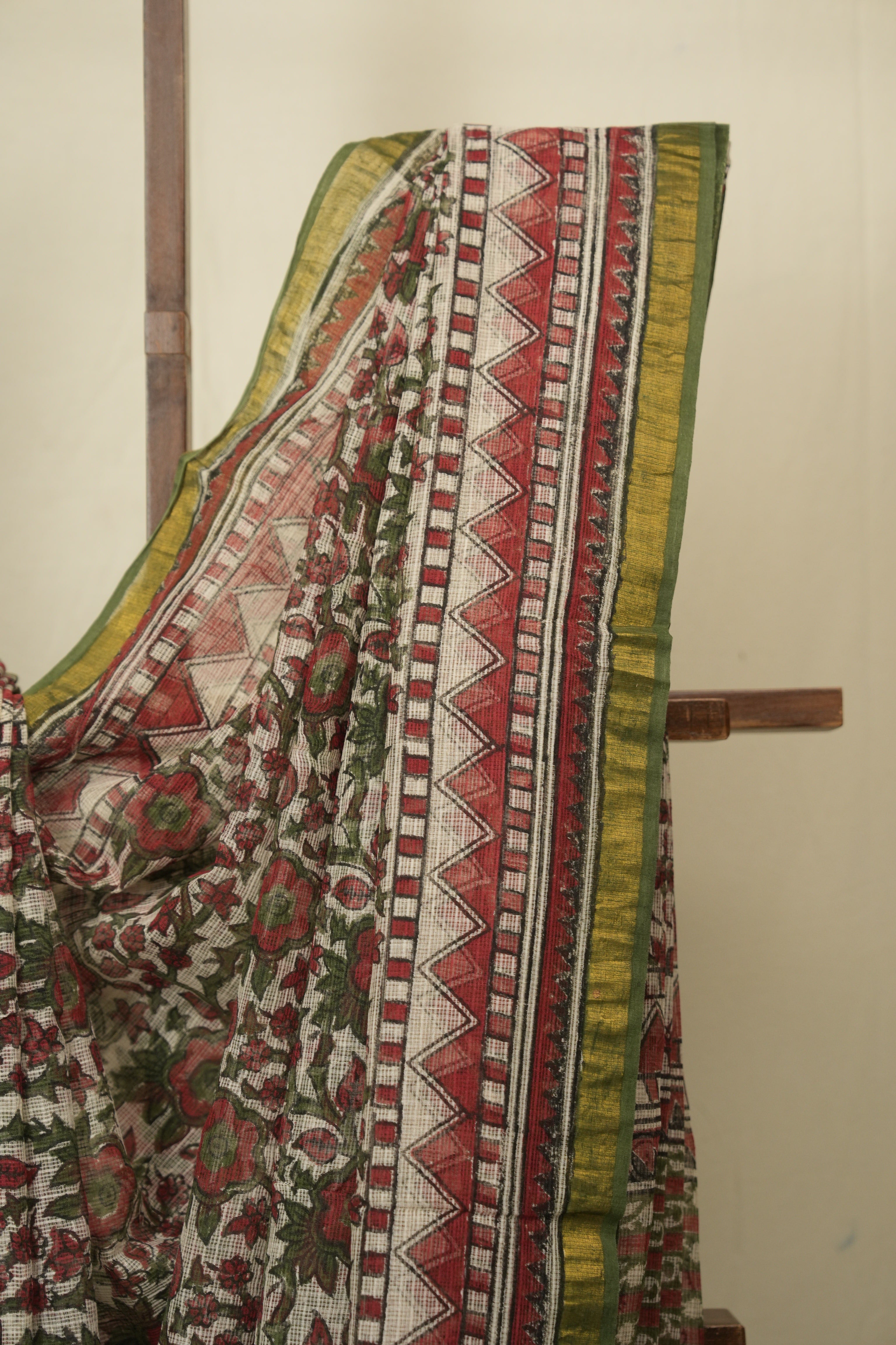 White HBP Kota Doria Saree - SRWKDS291