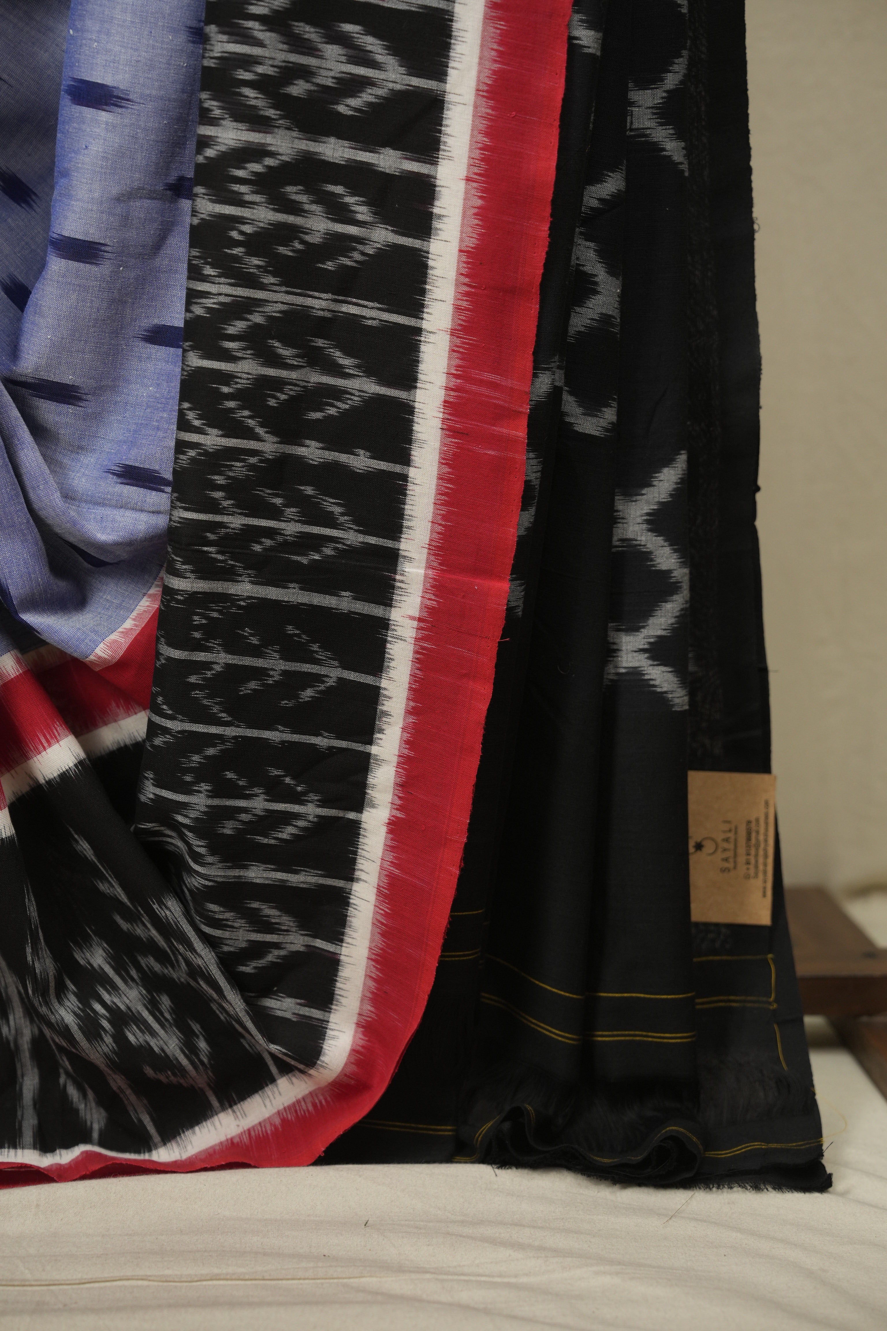 Blue Pochampalli Cotton Ikat Saree - SRBPCIS747