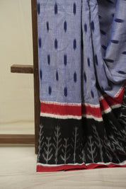 Blue Pochampalli Cotton Ikat Saree - SRBPCIS747