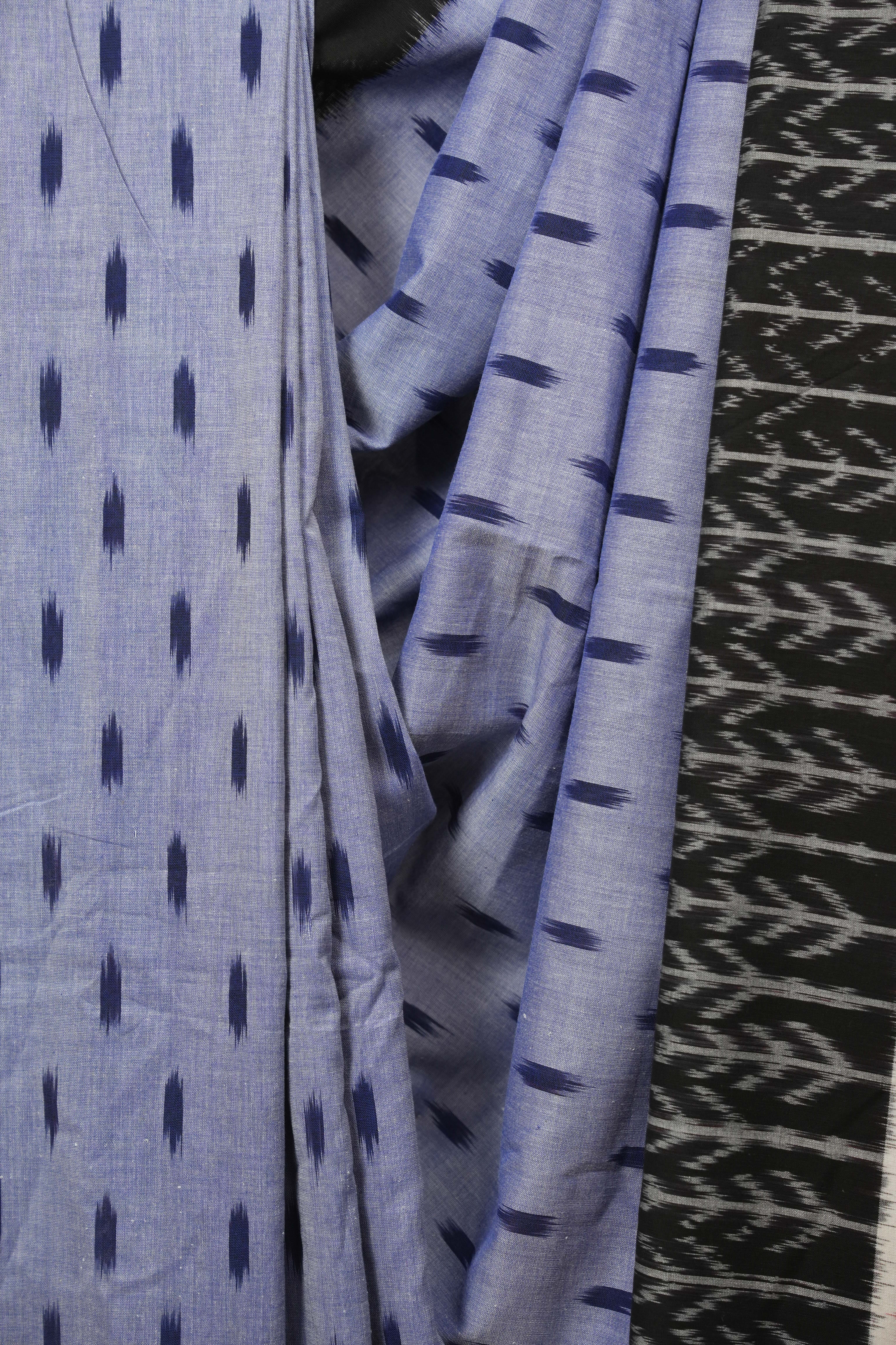 Blue Pochampalli Cotton Ikat Saree - SRBPCIS747