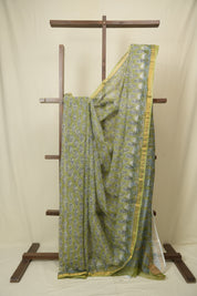 Pista Green HBP Kota Doria Saree - SRPGKDS279