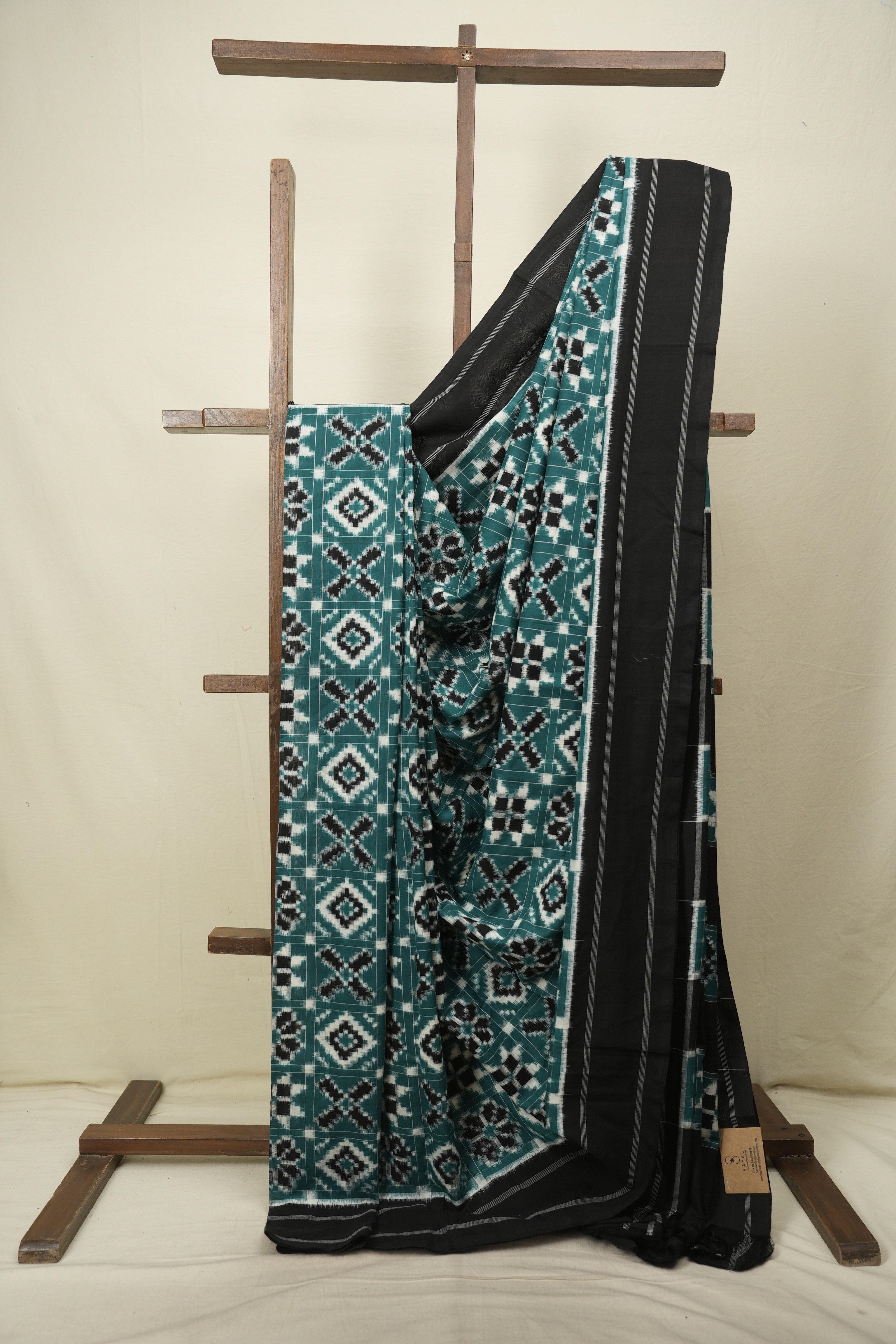 Green Pochampalli Cotton Ikat Saree - SRGPCIS758