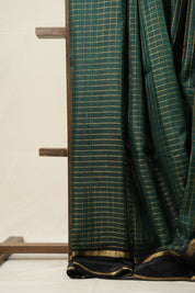 Green Raw Silk Saree - SRGRSS947