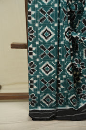 Green Pochampalli Cotton Ikat Saree - SRGPCIS758