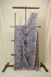 Lavender HBP Kota Doria Saree - SRLKDS288