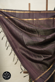 Green Raw Silk Saree - SRGRSS947