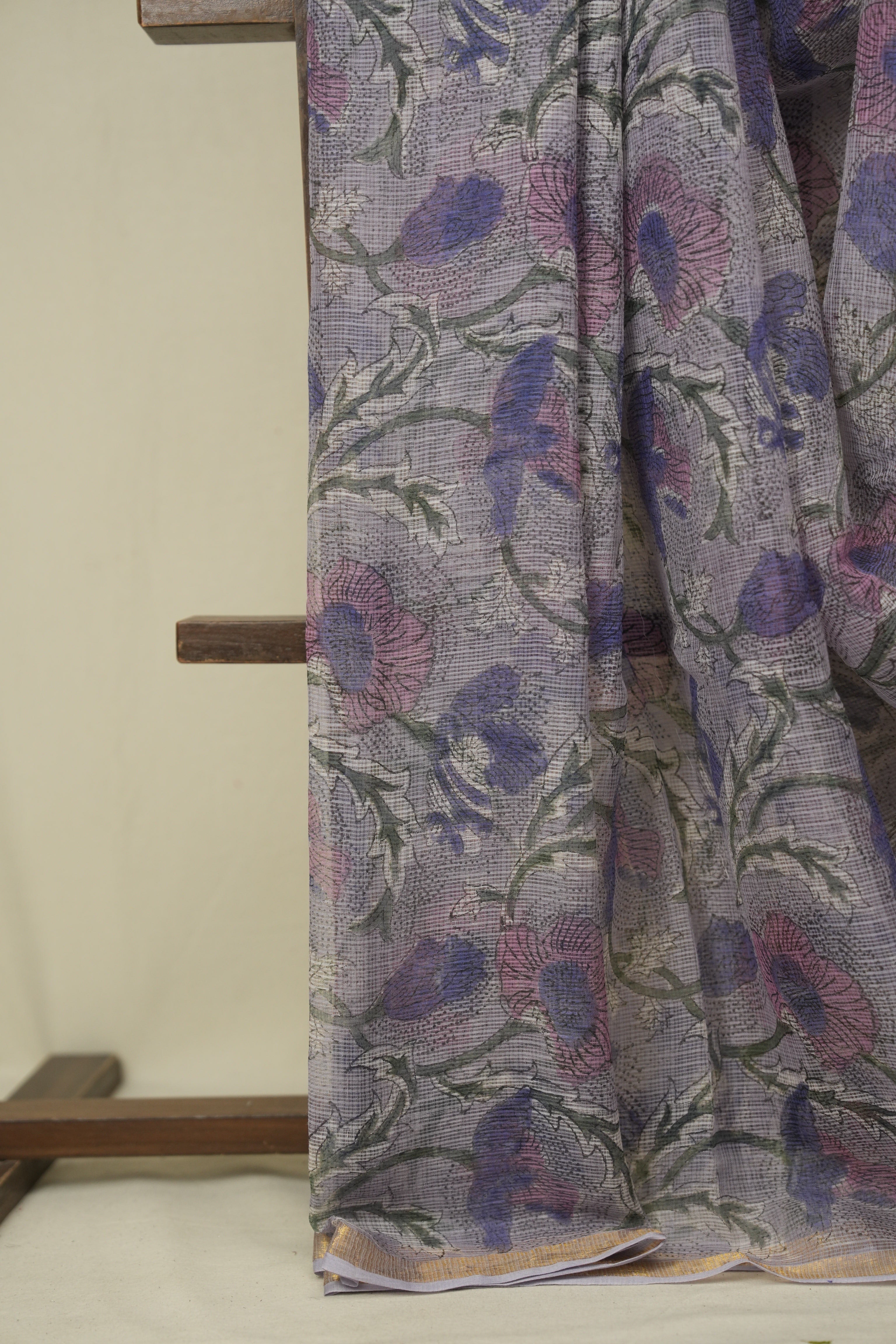 Lavender HBP Kota Doria Saree - SRLKDS288