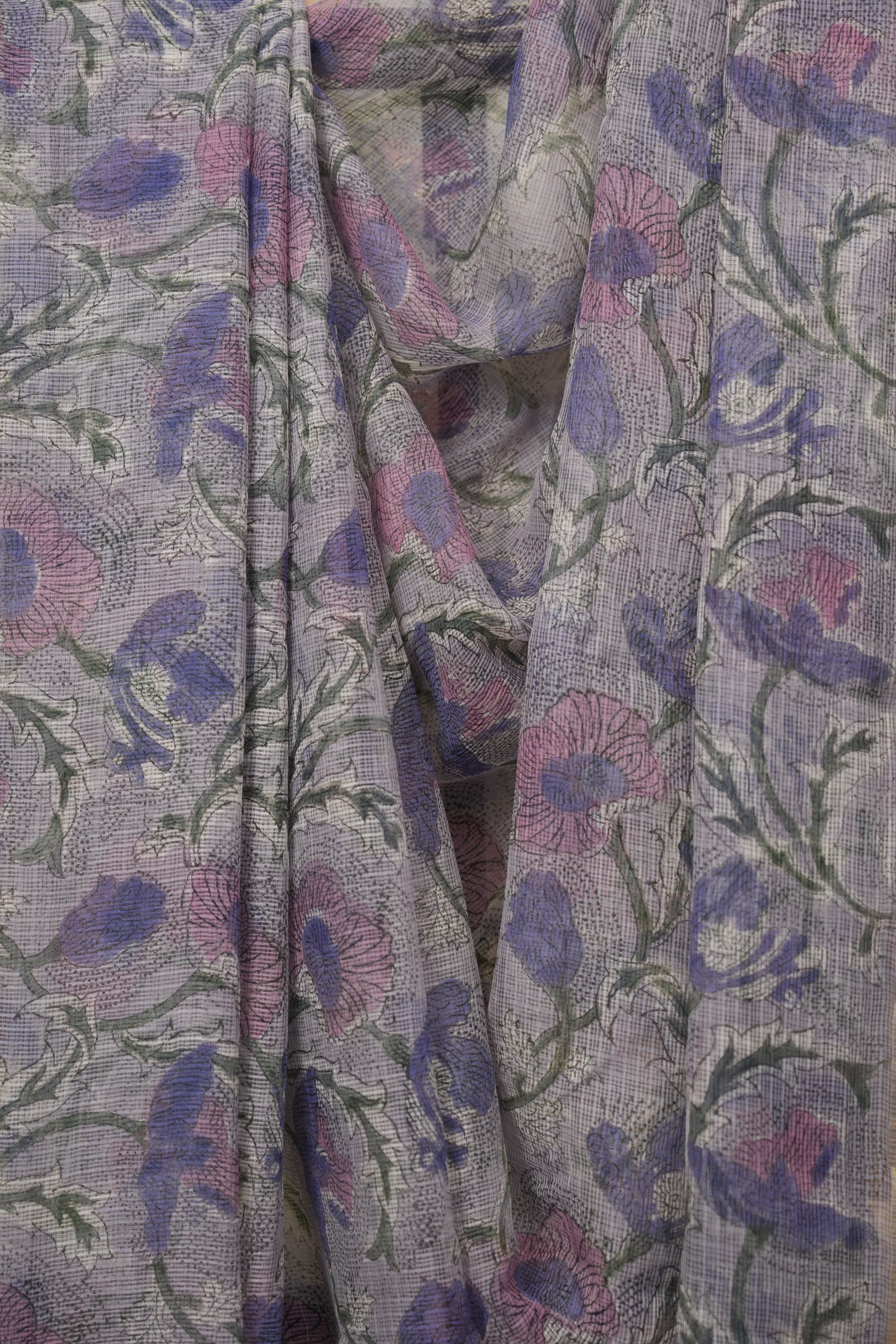 Lavender HBP Kota Doria Saree - SRLKDS288