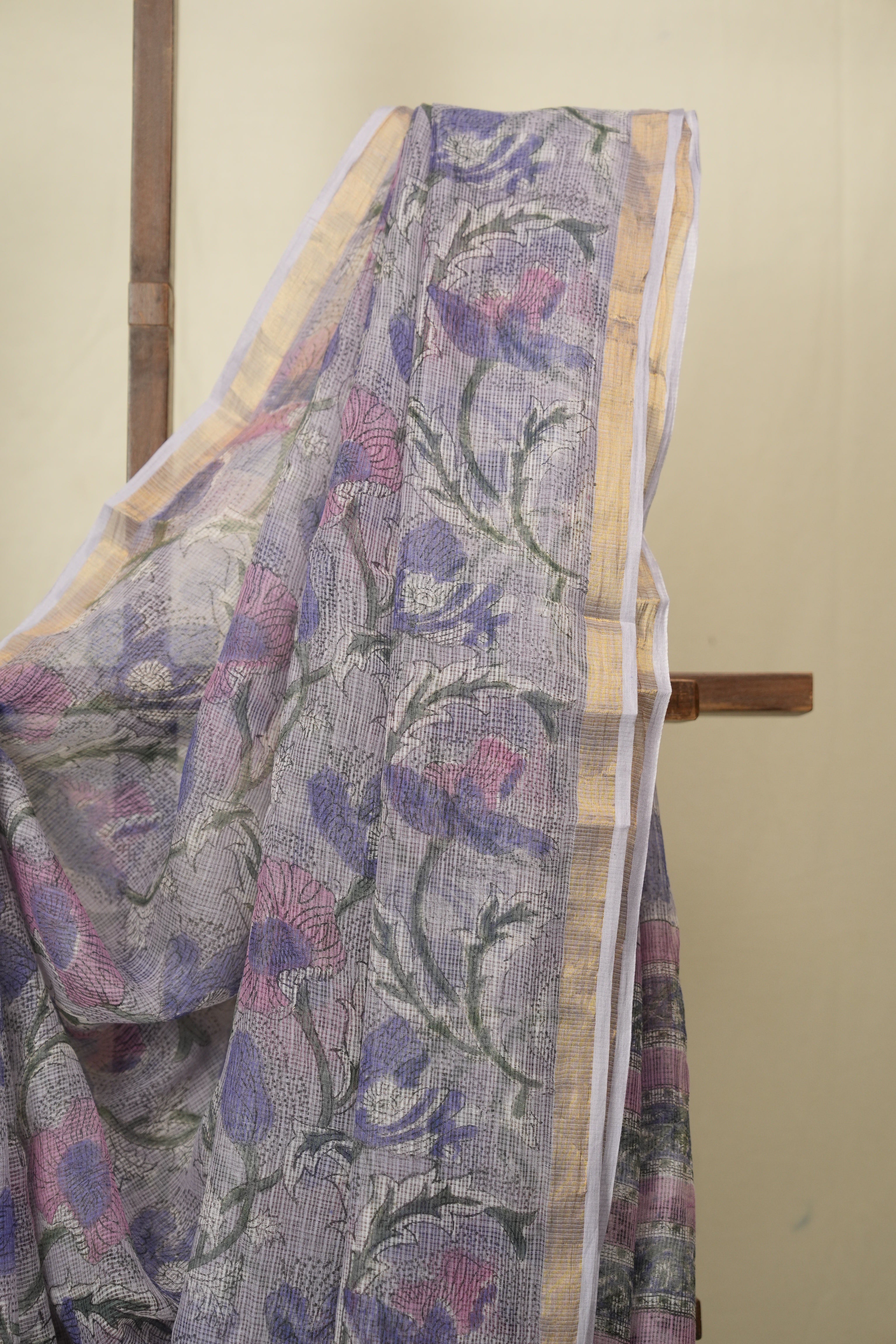 Lavender HBP Kota Doria Saree - SRLKDS288