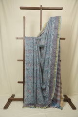 Sky Blue Kota Doria Saree - SRSBKDS277