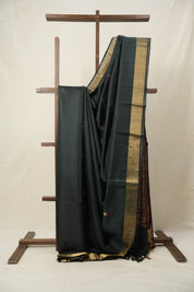 Green Raw Silk Saree - SRGRSS941